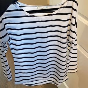Black and white striped long sleeve